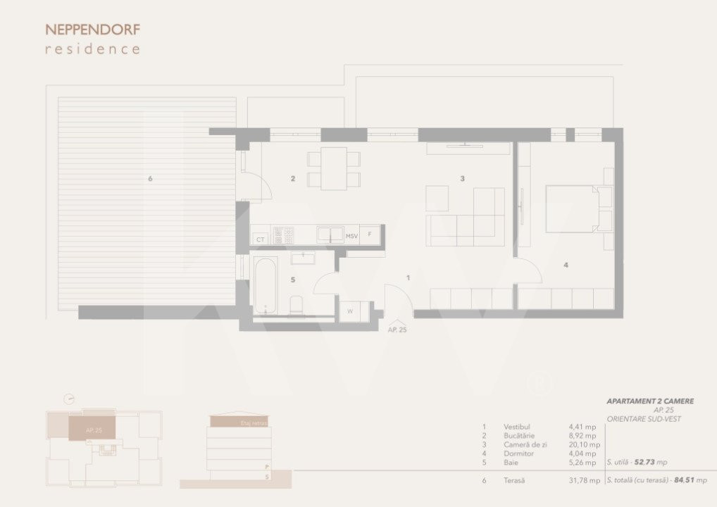 Apartament cartier Turnisor - bloc cu lift