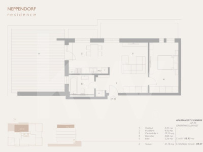 Apartament cartier Turnisor - bloc cu lift