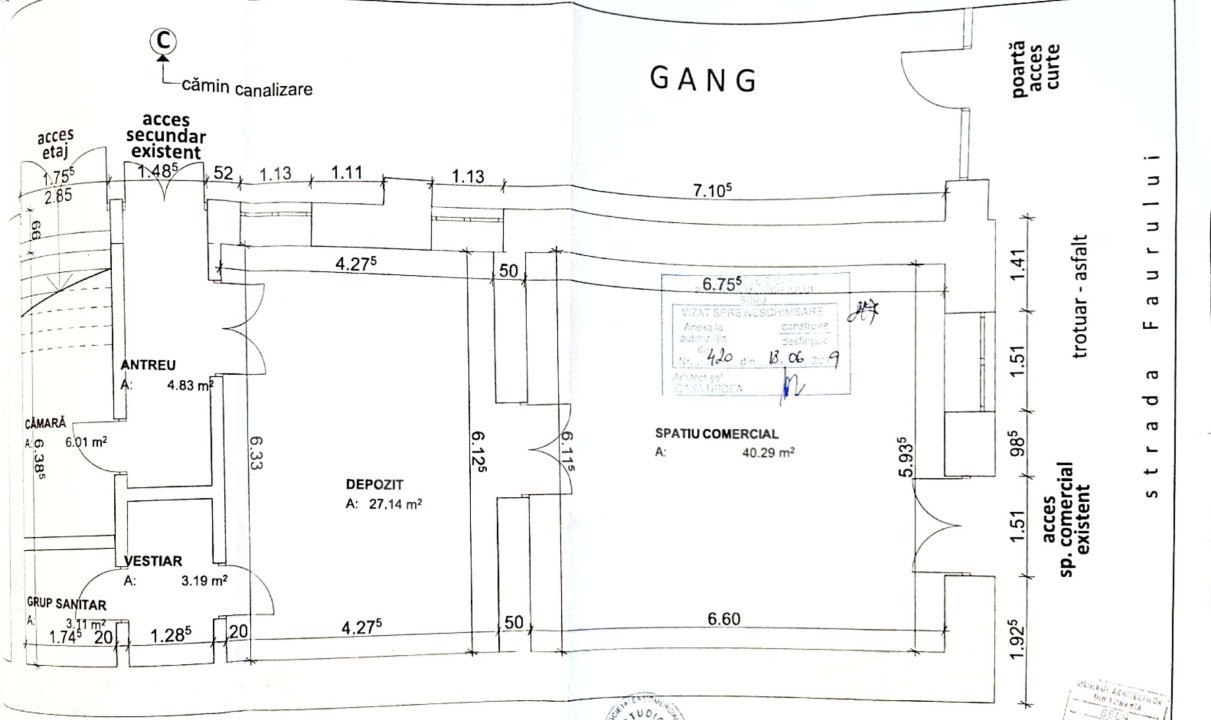 Spațiu comercial 85mp, stradal, vad pietonal, ultracentral, str. Faurului, Sibiu