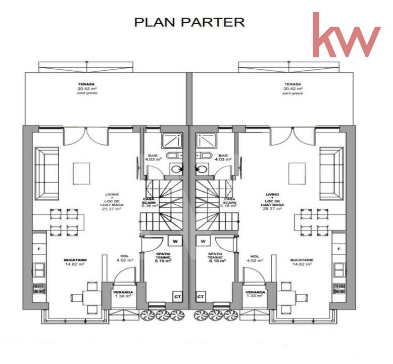 Casa tip duplex cu terasa si teren - predare la cheie - Cristian