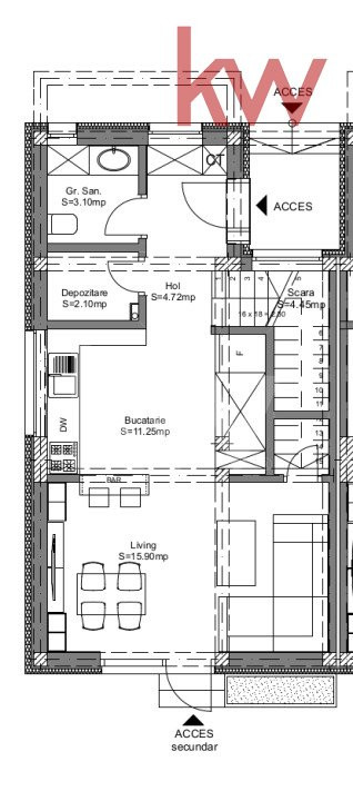 Rezidență cochetă în regim înșiruit, 3 camere, curte. Sibiu-Șelimbăr