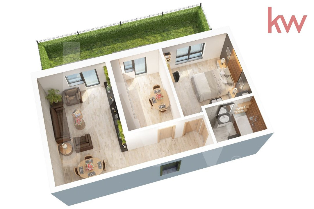 Apartament 2 camere – Suprafață 56.15mp utili + balcon 6.7mp -Grădină 40.3 mp 