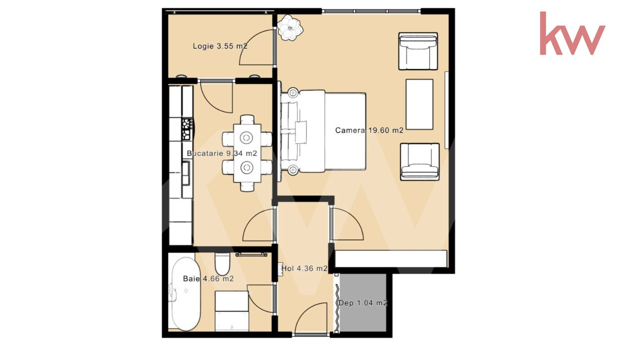 Garsoniera - Constructie Noua - etaj 2 - 40mp - Selimbar