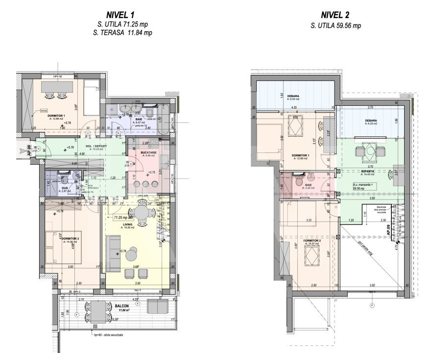 Apartament tip Penthouse- Zona Industrială Vest - Încălzire în pardoseală