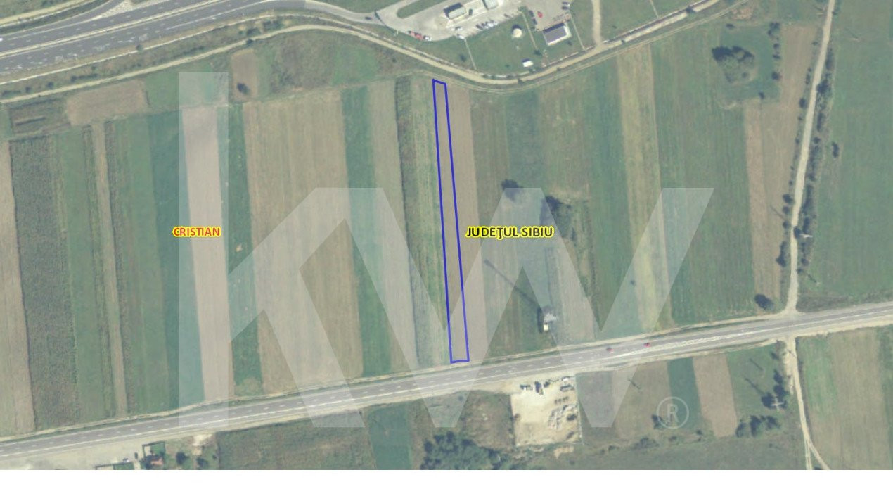 Teren intravilan arabil, 4672mp, acces la DN, Cristian - zona Rompetrol A1