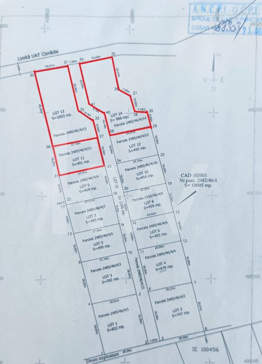 Teren intravilan de vanzare in Cisnadioara - zona Premium disponibile 3 parcele 