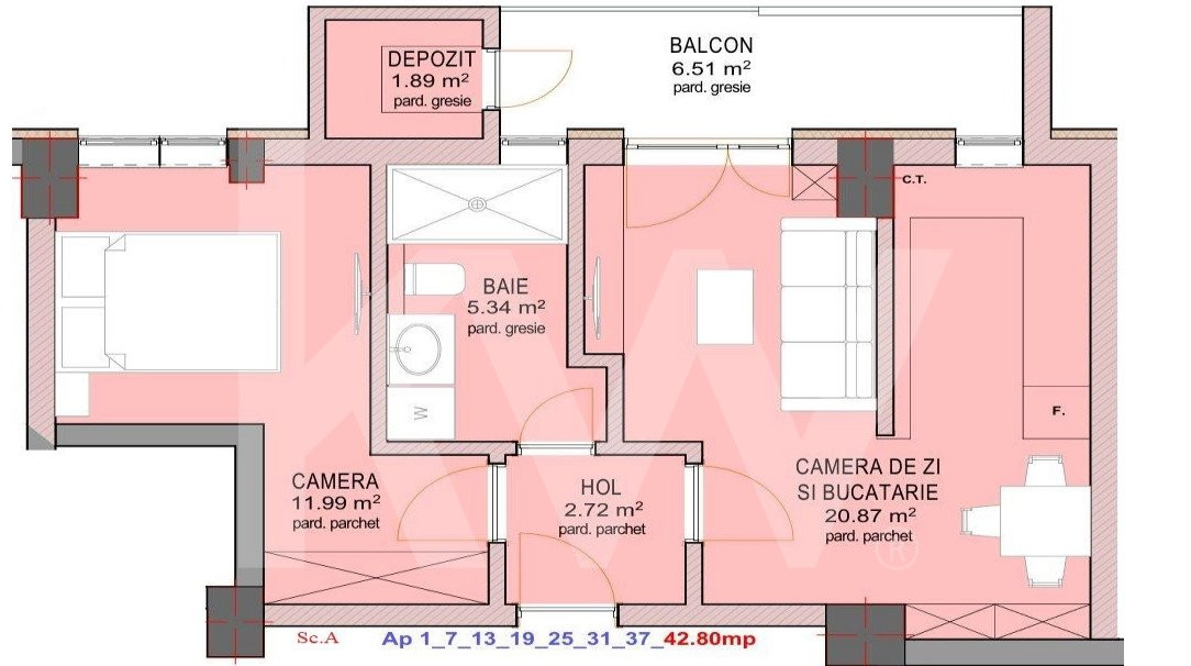 Apartament 2 camere - Nou - Decomandat - zona Doamna Stanca - La cheie