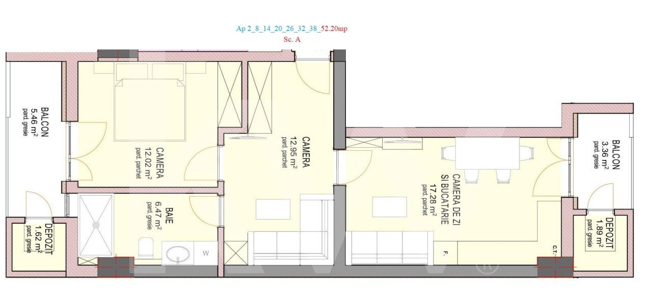 Apartament 2 camere - Nou - Decomandat - zona Doamna Stanca - La cheie