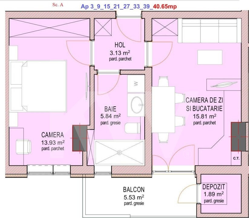 Apartament 2 camere - Nou - Decomandat - zona Doamna Stanca - La cheie