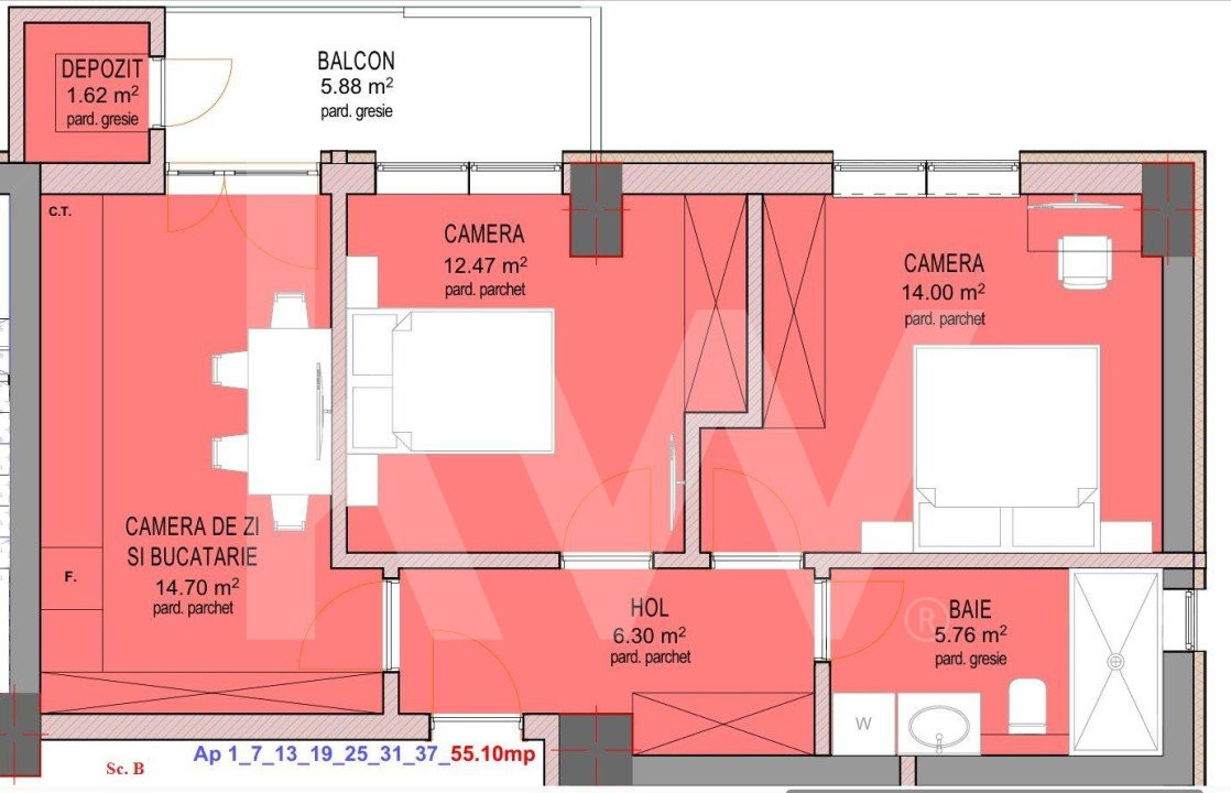 Apartament 2 camere - Nou - Decomandat - zona Doamna Stanca - La cheie