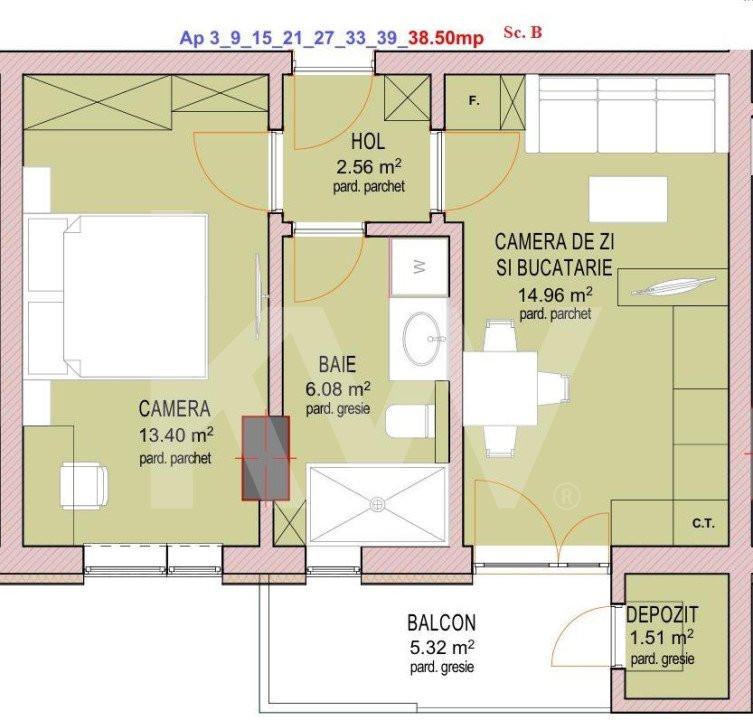 Apartament 2 camere - Nou - Decomandat - zona Doamna Stanca - La cheie