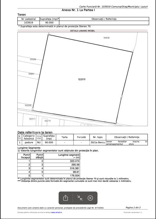 Pădure lângă Granița HU/RO/UA 90.000 mp Bercu Nou, Satu Mare 447196