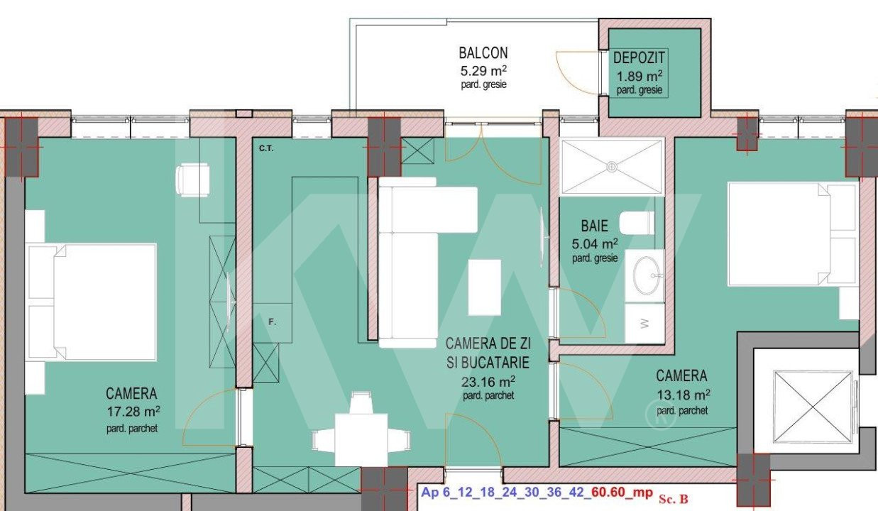 Apartament 3 camere - Nou - Decomandat - zona Doamna Stanca - La cheie