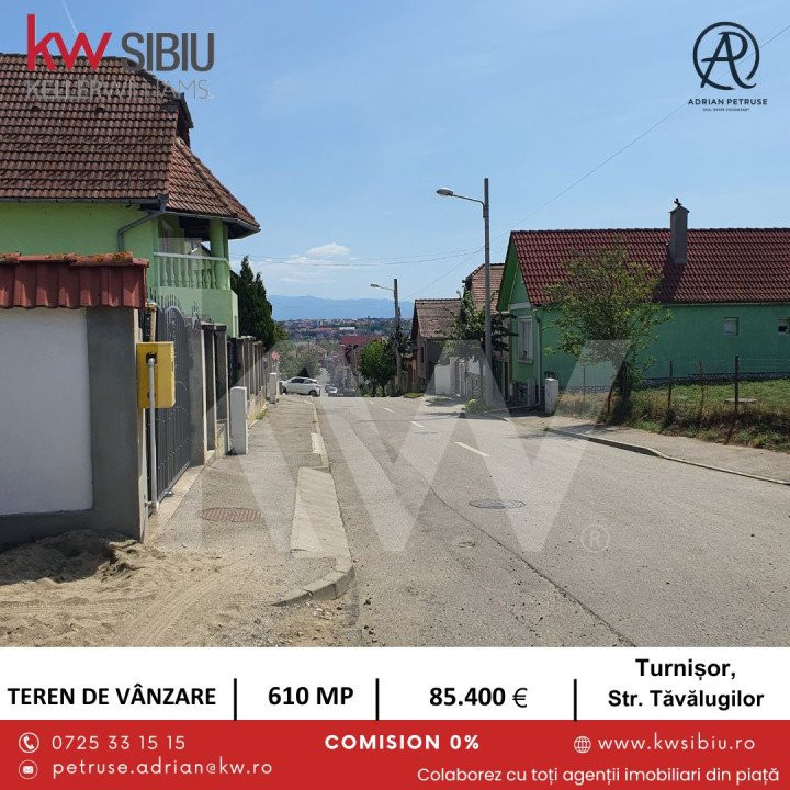 Teren Intravilan pe Strada Tăvălugilor, Turnișor, Sibiu